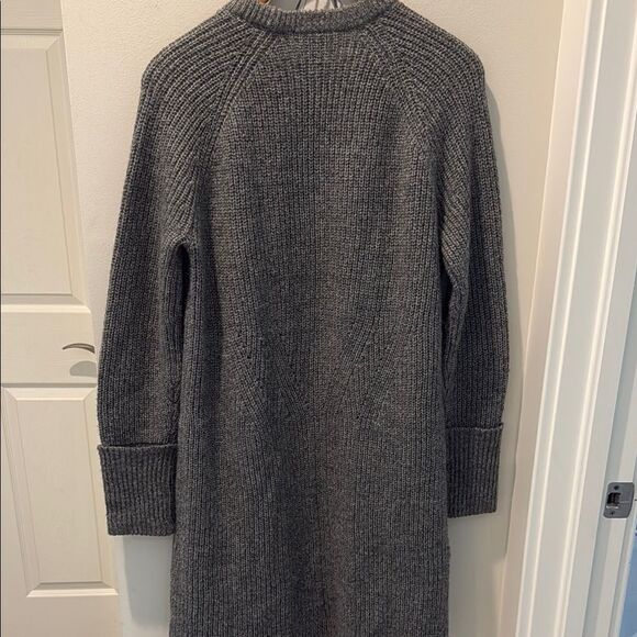 A Pea in the Pod Open Front Ribbed Gray Duster Cardigan size Small - Picture 5 of 10